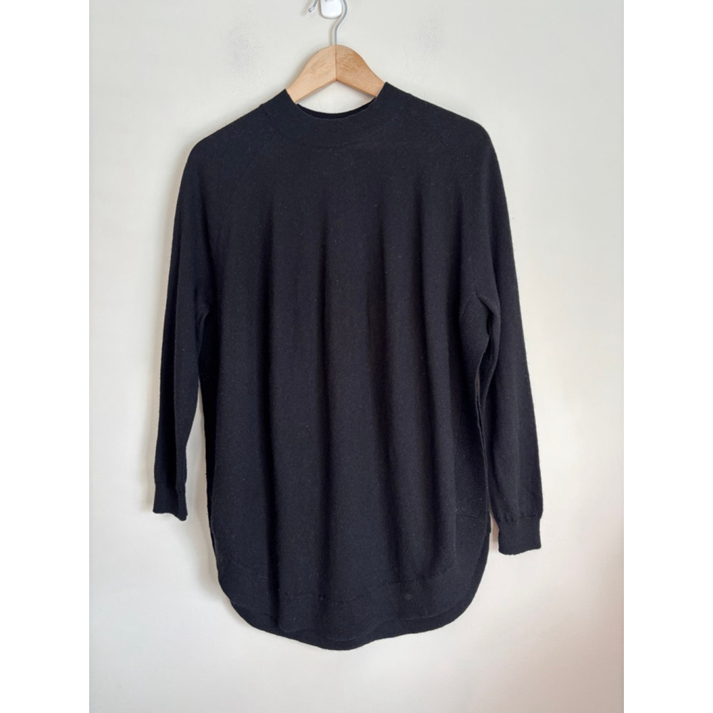 SELECTED FEMME Black Wool Knit High Neck Sweater Small